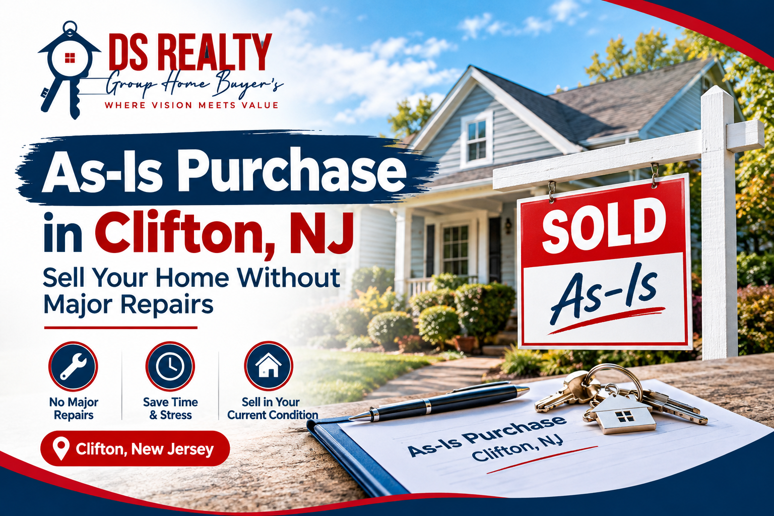As-Is Purchase in Clifton NJ